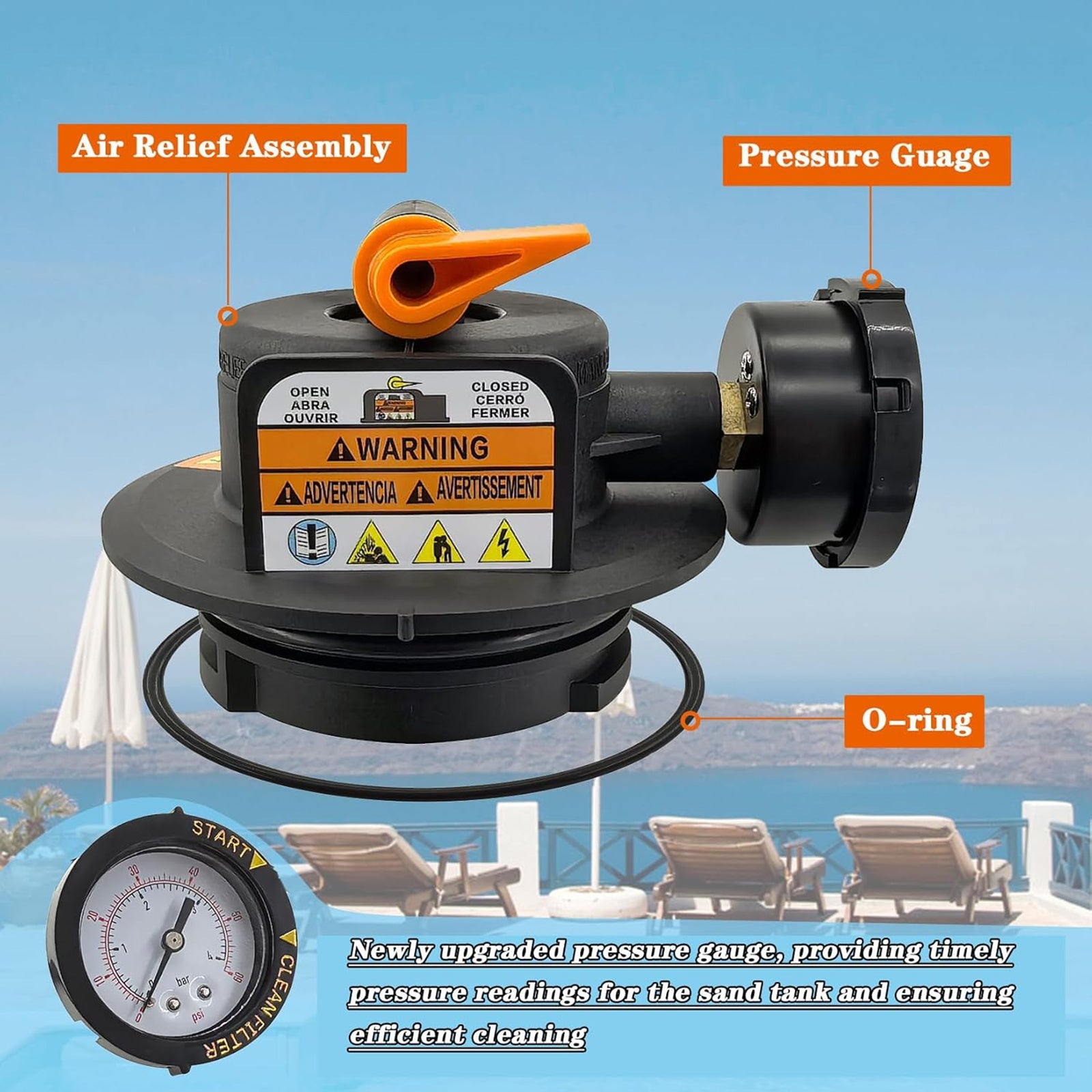 Manual Air Relief Assembly DEX2420MAR2 For Cartridge Pool Filter