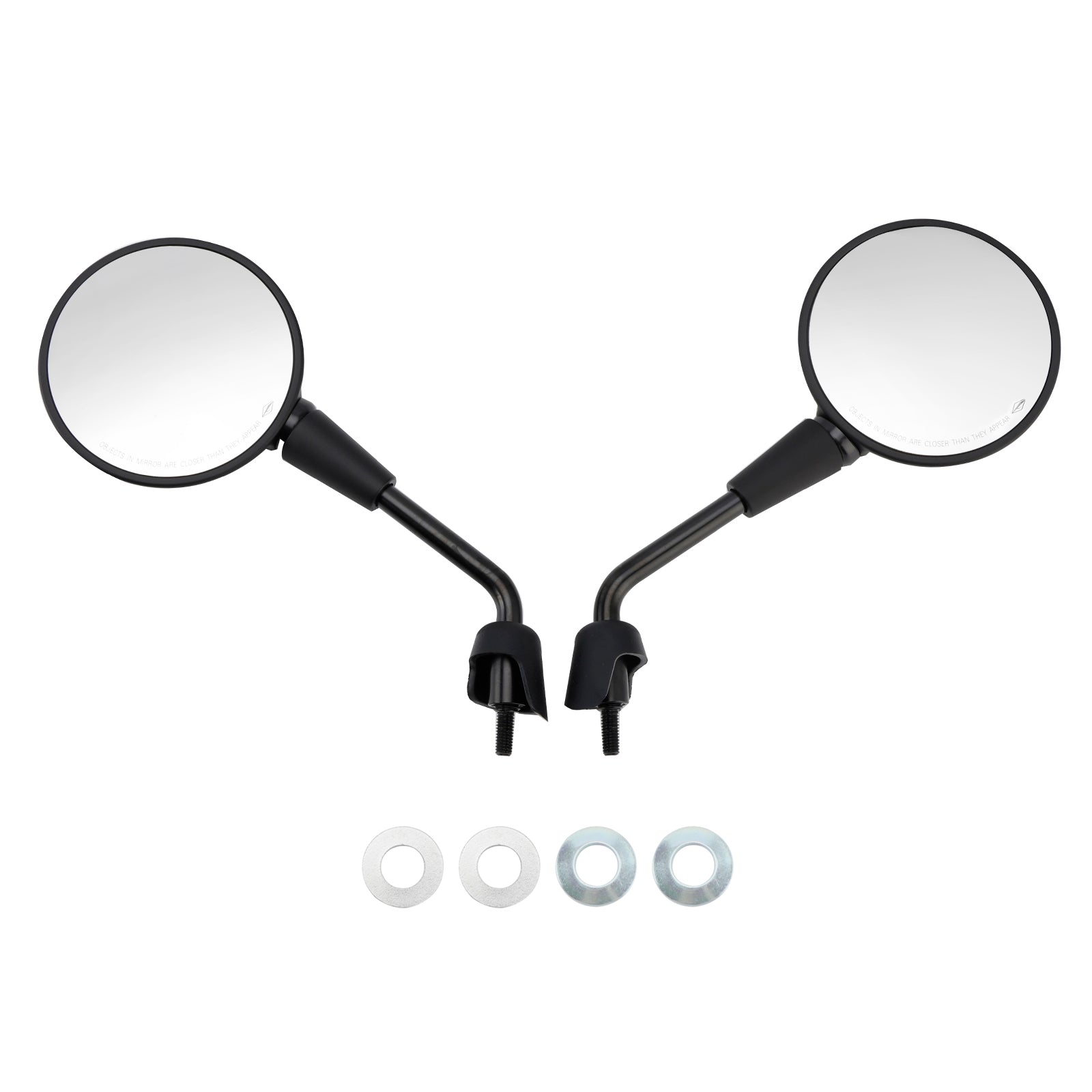 Mirror M8 Shorty left & right Black For Piaggio Vespa Primavera 50 125 150
