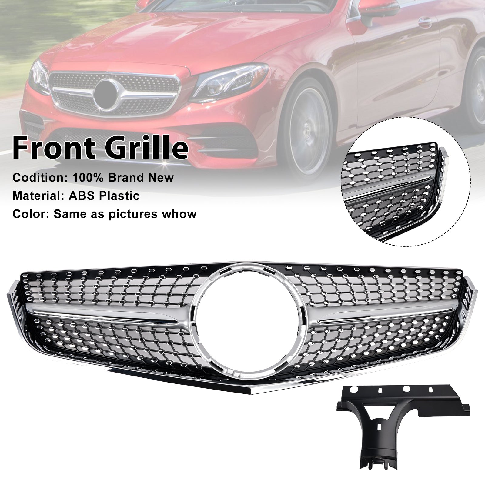 Front Grille fit 2009-2013 Mercedes W207 C207 E-Class Coupe Convertible AMG Generic