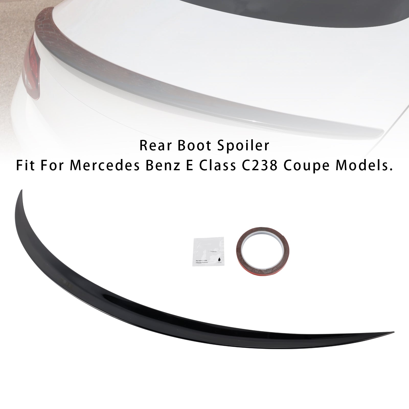 Gloss Black Rear Spoiler For Mercedes-Benz E-Class C238 W213 Coupe 16+ E63 Style