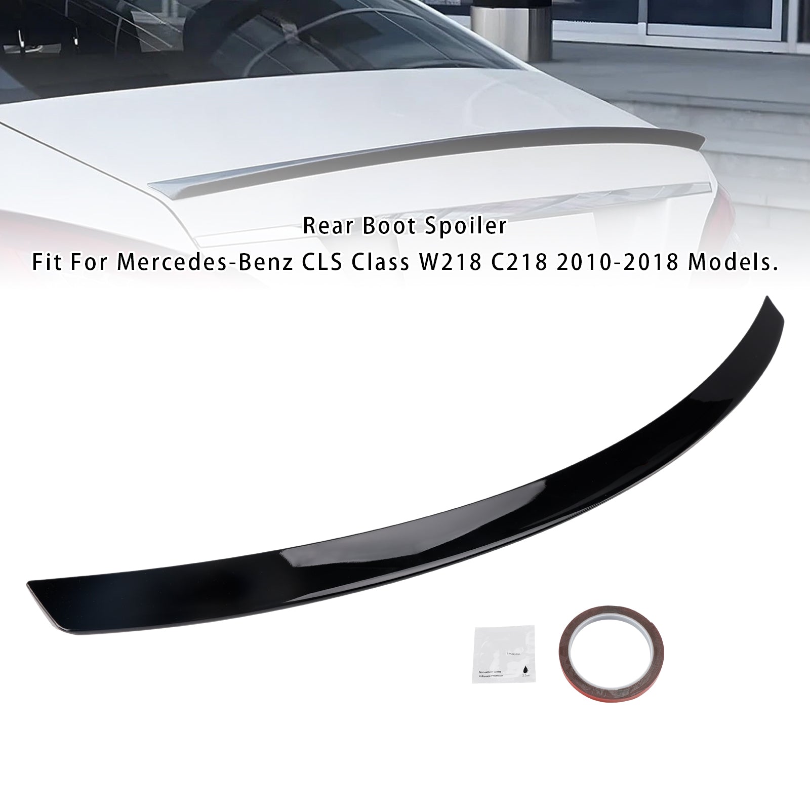 Gloss Black Rear Boot Spoiler For Mercedes-Benz CLS-Class W218 C218 2010-2018