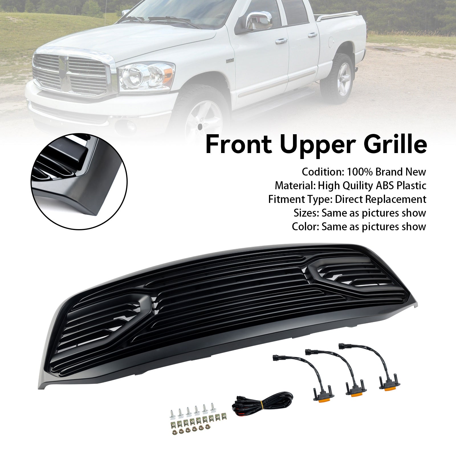 2006-2008 Dodge RAM 1500 Front Bumper Grill Grille