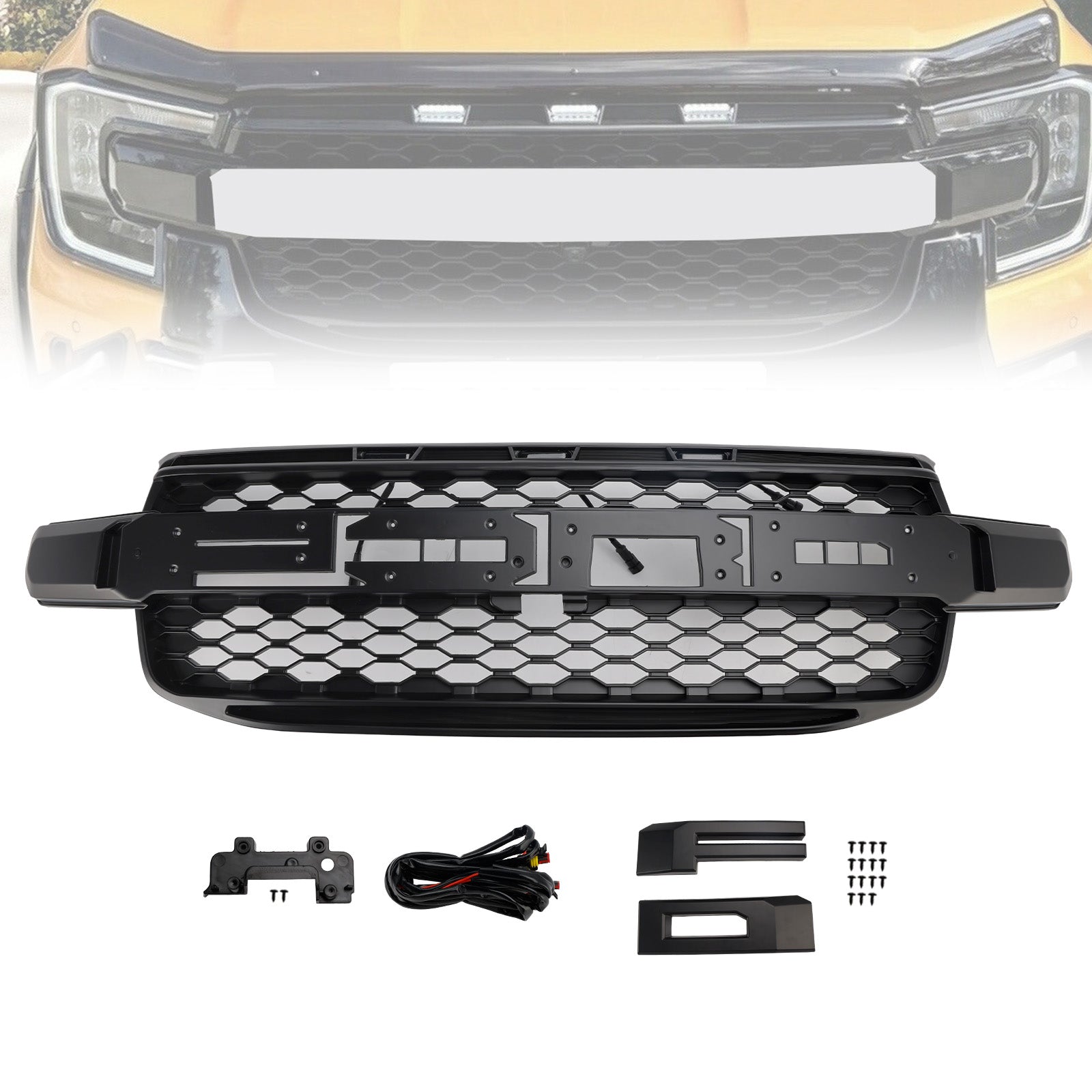 2023-2025 Ford Ranger Everest Next Gen Wildtrak Front Bumper Grill Grille