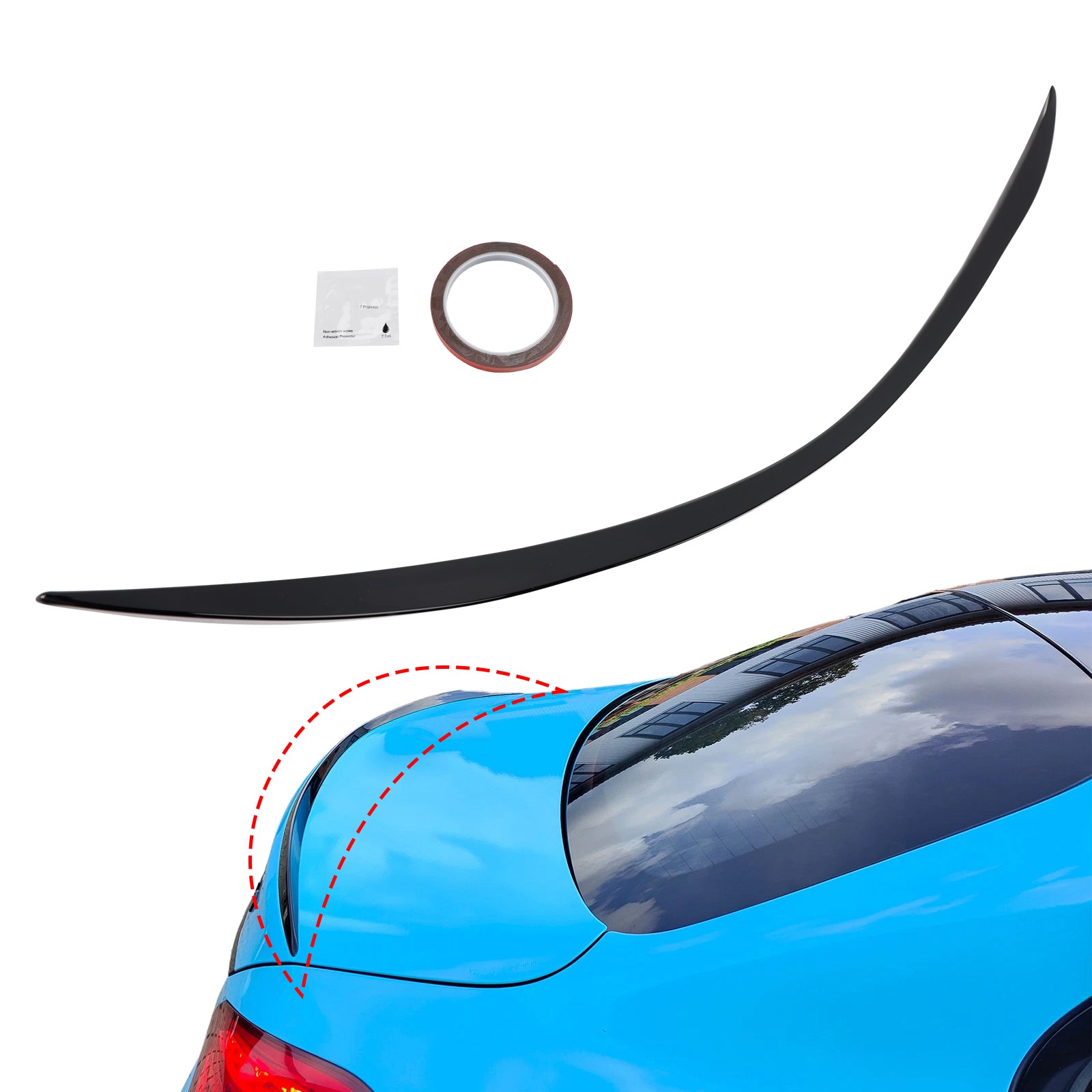 Gloss Black Rear Spoiler For Mercedes-Benz C-Class W205 2014-2121 C63 Style