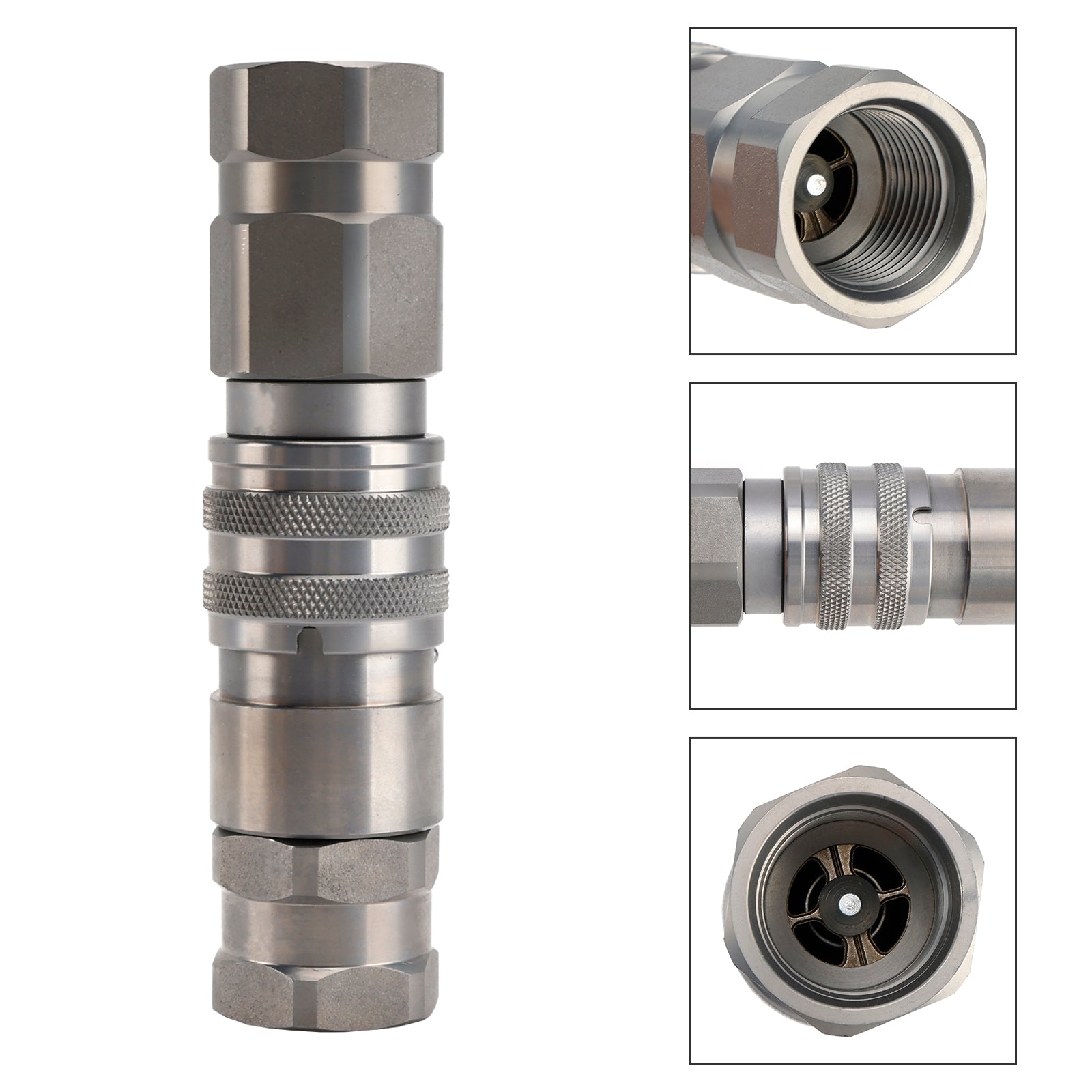 Hydraulic Flat Face Coupler Kit KV14216 AT312470 For John Deere 250 315 326D