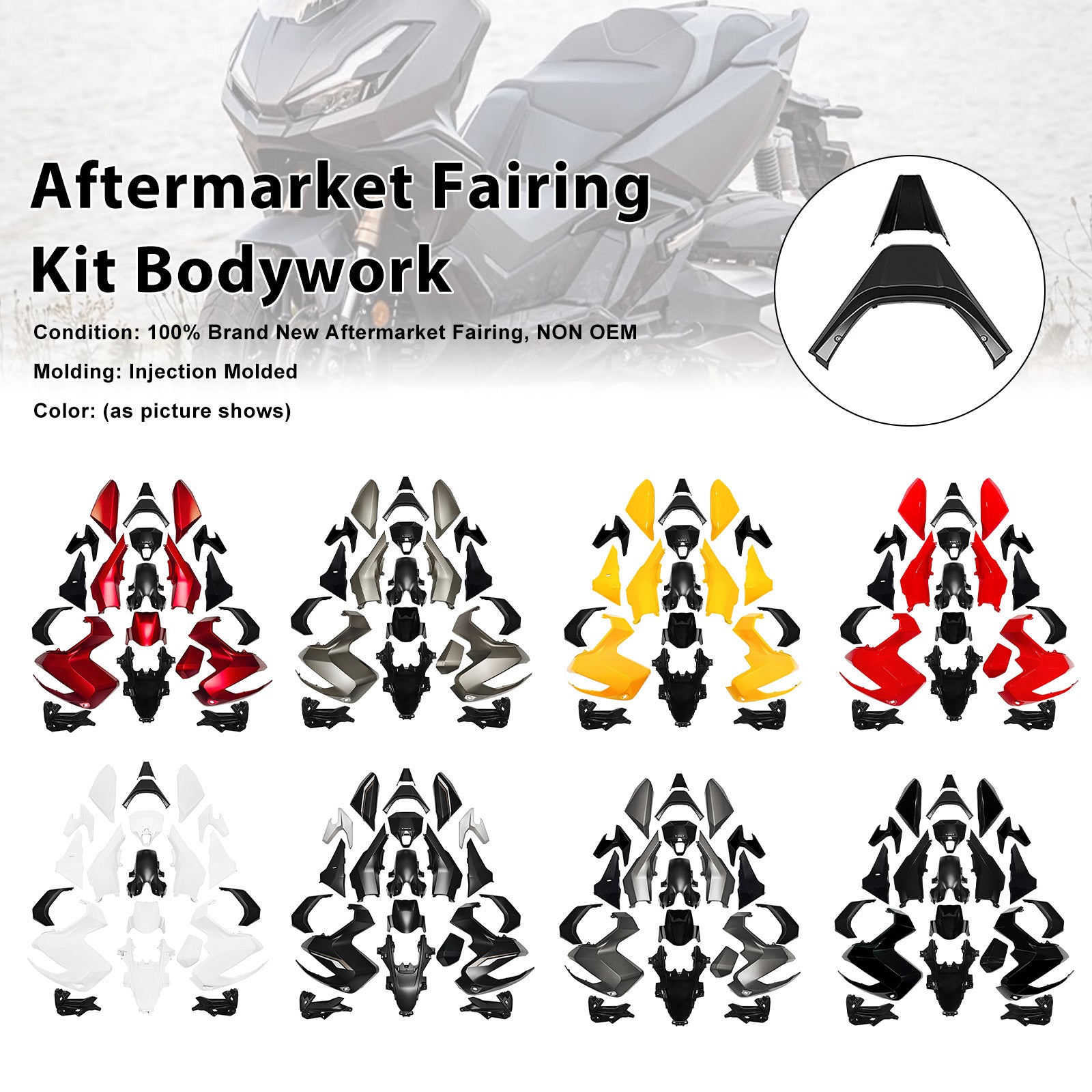 Injection ABS Plastic Bodywork Fairing Kit for 2022-2026 Honda ADV350 8 Colors