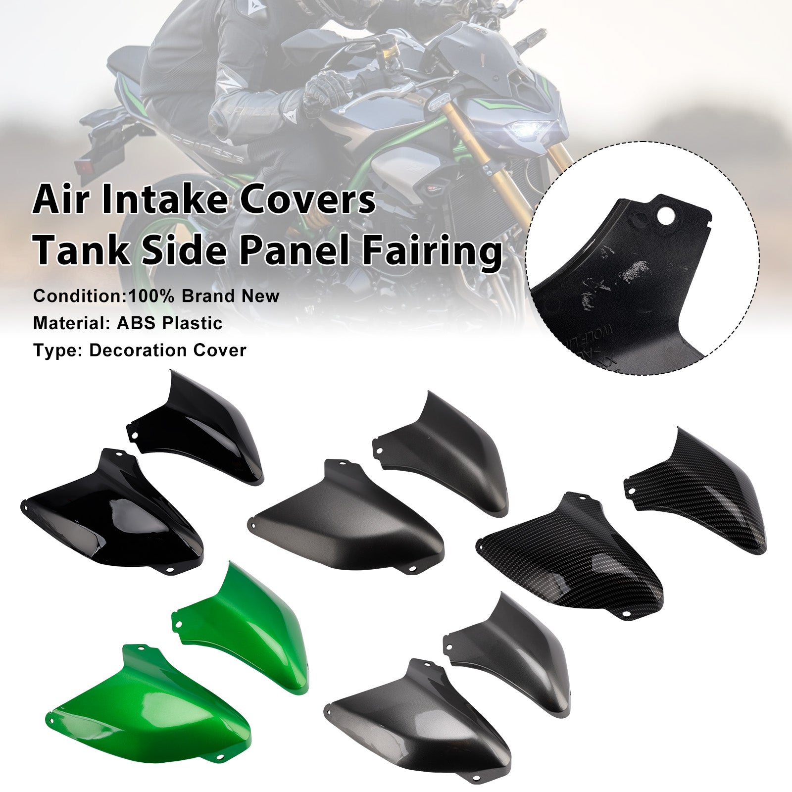 Air Intake Covers Tank Side Panel Fairing For 2025-2026 Kawasaki Z900