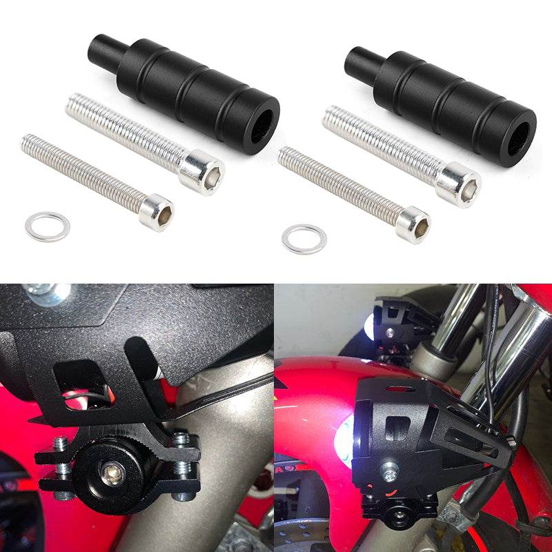 Aluminum M8 M6 Motorcycle Headlight Fog Light Mount Bracket Extender Support Bar