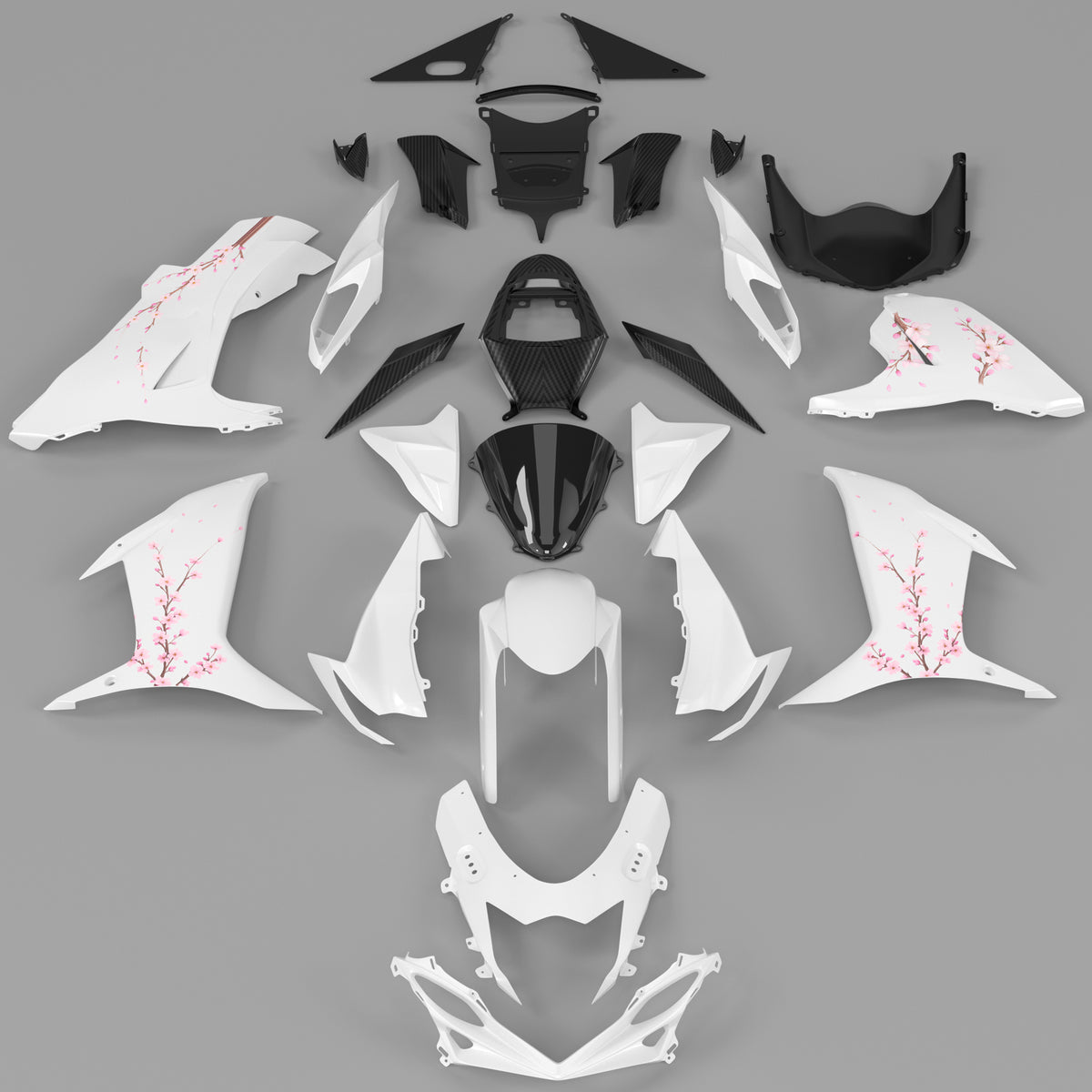 White Injection Fairing Kit Bodywork Plastic ABS For Suzuki GSXR 600/750 2011-2026 K11