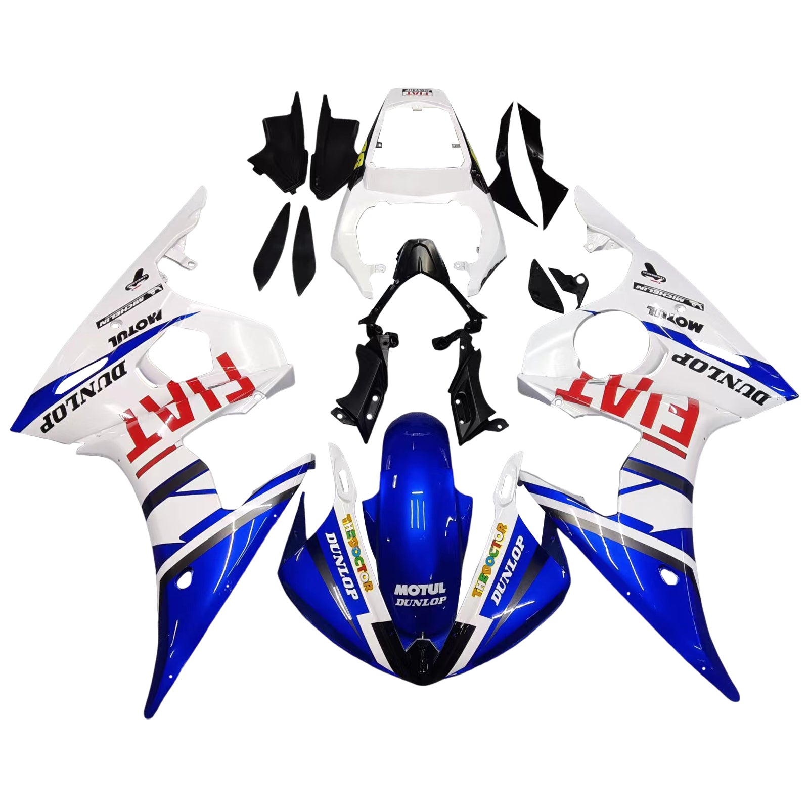 Fairings YZF 600 R6 (2003-2005) Bodywork Fairing ABS Injection Molded Plastics Set 21 Color Generic