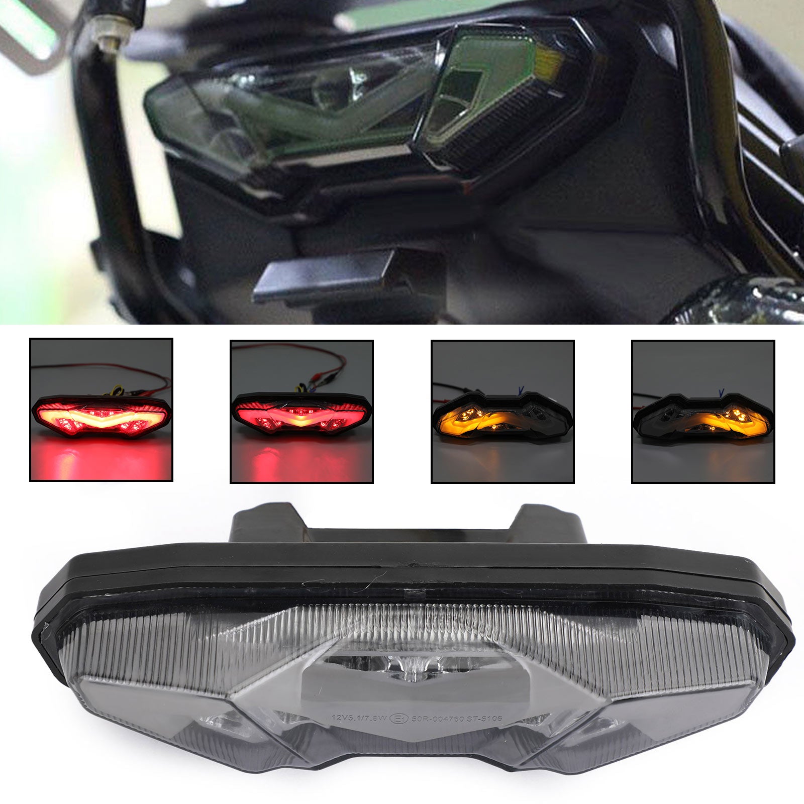 Moto LED Brake Running Tail Light For YAMAHA FJ09 MT-09 Tracer 2015-2018 Smoke Generic