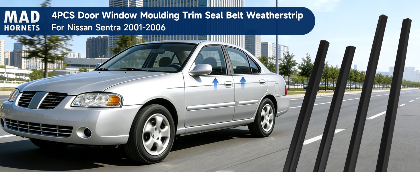 2001-2006 Nissan Sentra 4PCS Weatherstrip 80820-5M00A 82821-5M00A
