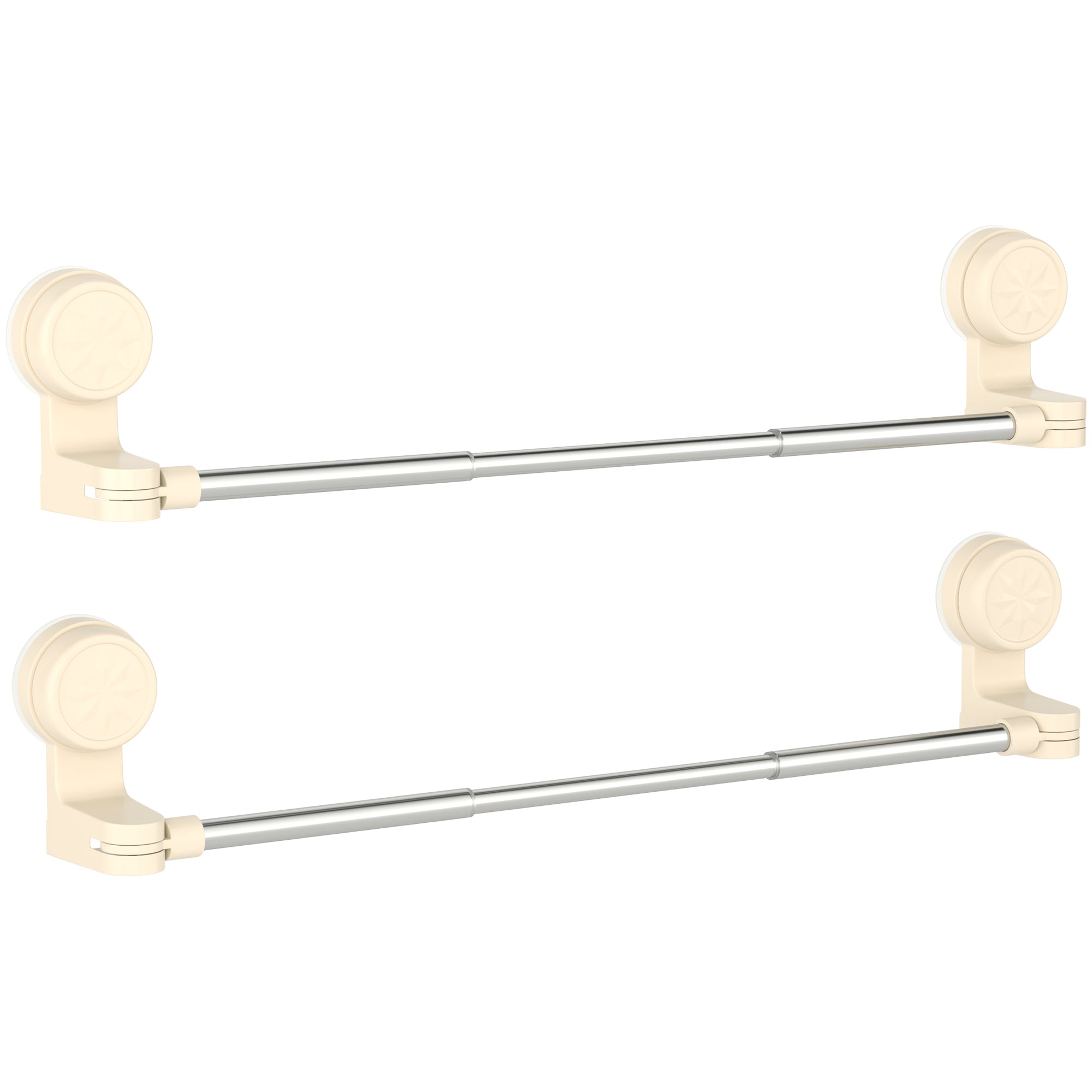 2x RV Shower Corner Storage Bar Adjustable Stainless Steel Rod 11.8-23.6 inches