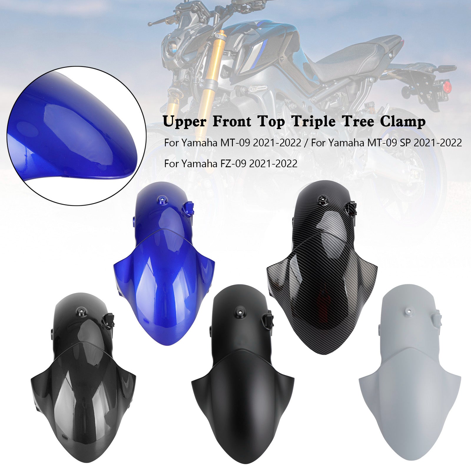 2021-2022 야마하 MT-09 FZ-09 MT09 SP 프론트 펜더 머드가드 페어링