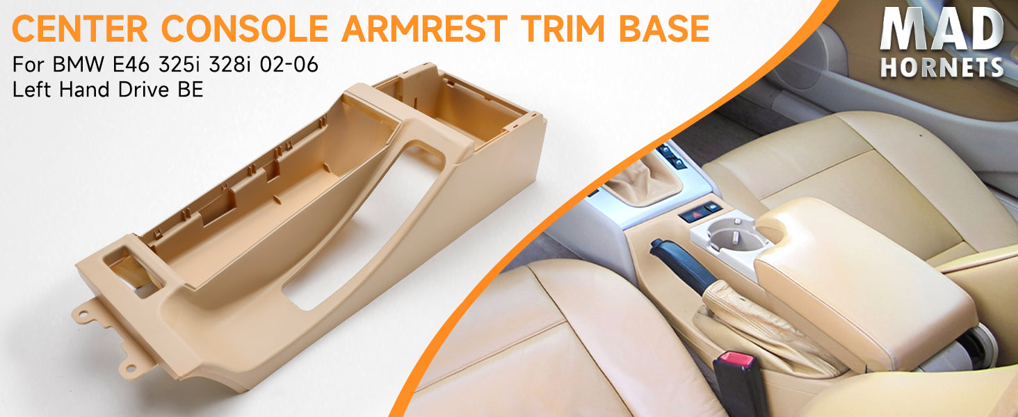 2002-2006 BMW E46 325i 328i Center Console Armrest Trim Base For Left Hand Drive