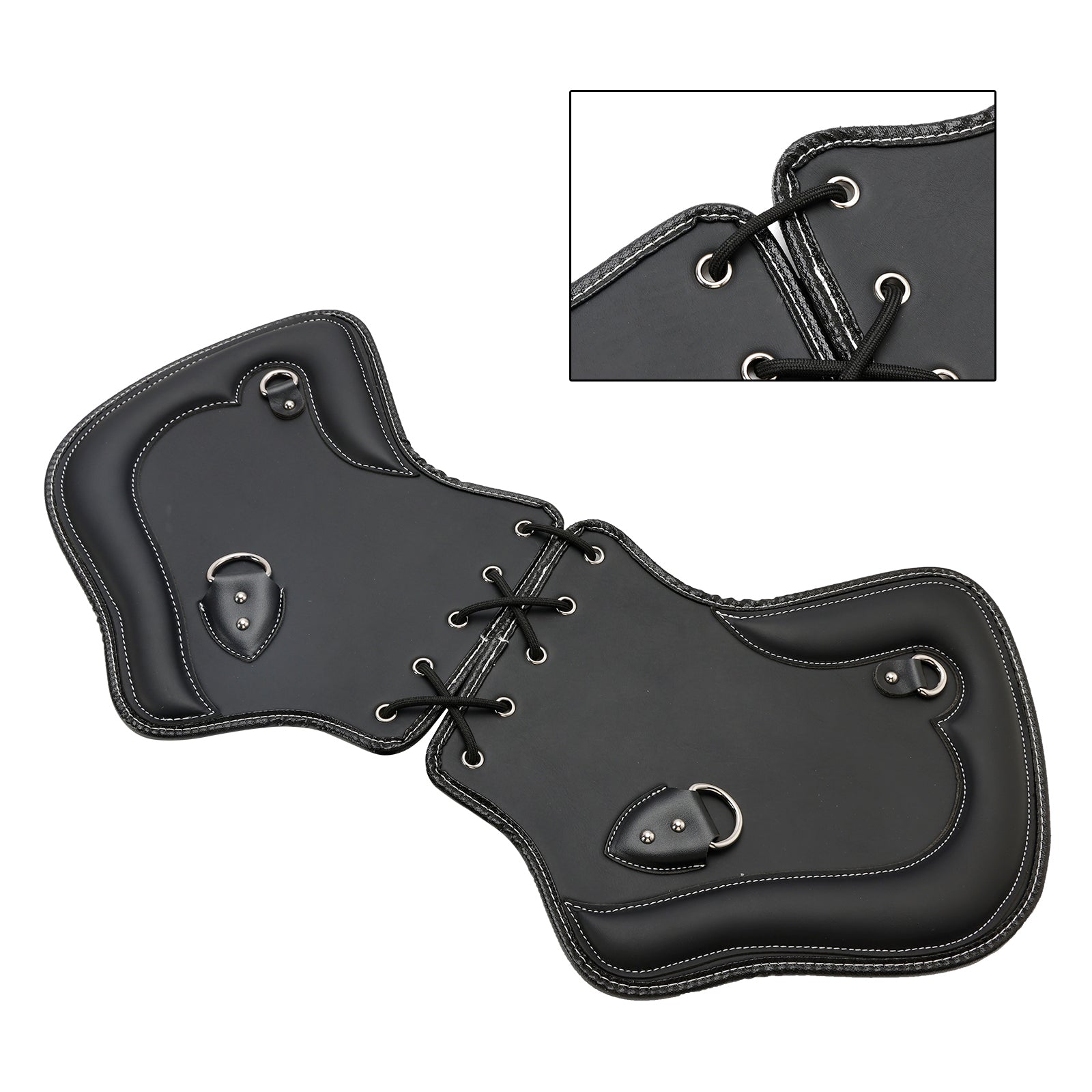 1985-2017 Touring, Softail, Dyna or Sportster Bikes Pair Cnc Heat Shield Saddle Protector Blackb Brown