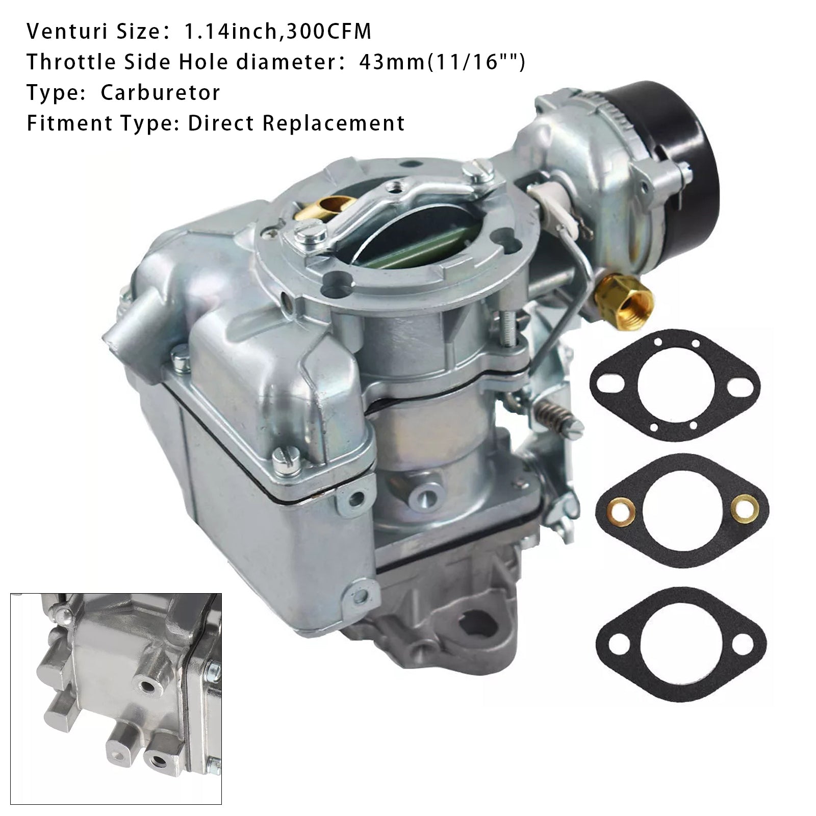 1975-1982 Ford YF Carter 240-250-300 6 Cylinder CIL Carburetor D5TZ9510AG