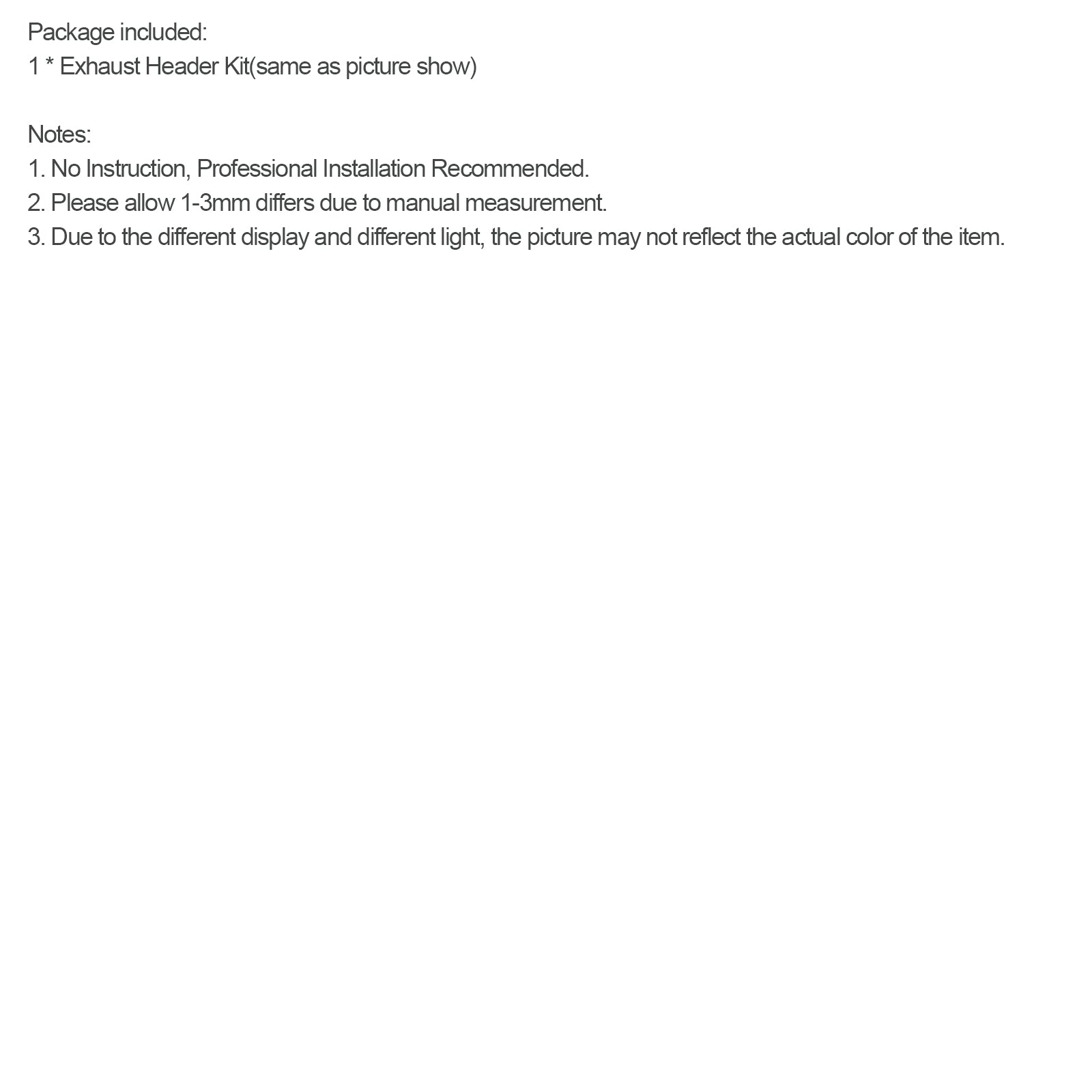 스테인리스 매니폴드 헤더는 스즈키 사무라이 및 지오 트래커 1.3L 1.6L L4 86-96에 적합합니다.