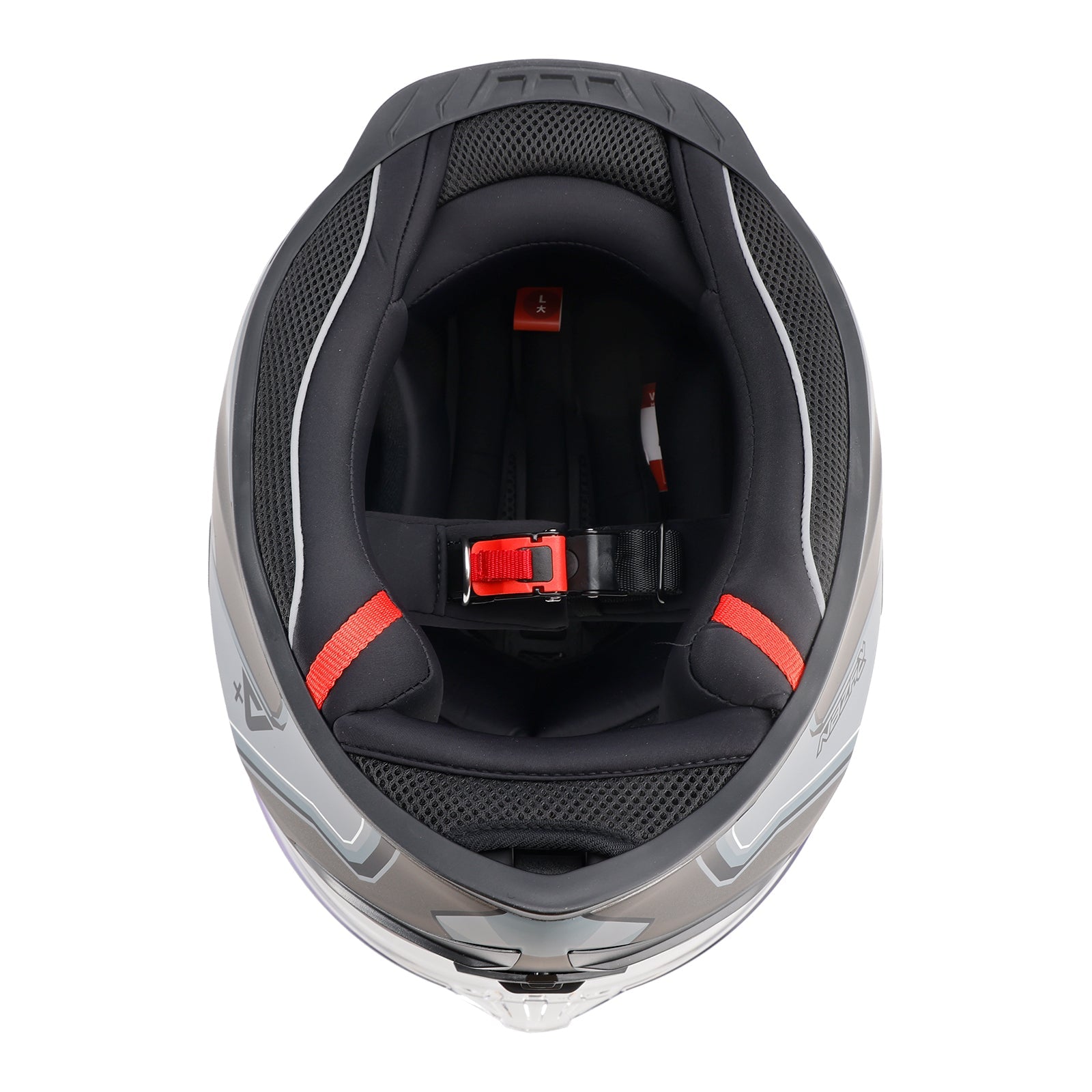 DOT Motorcycle Helmet Adult Street Full Face Gray White