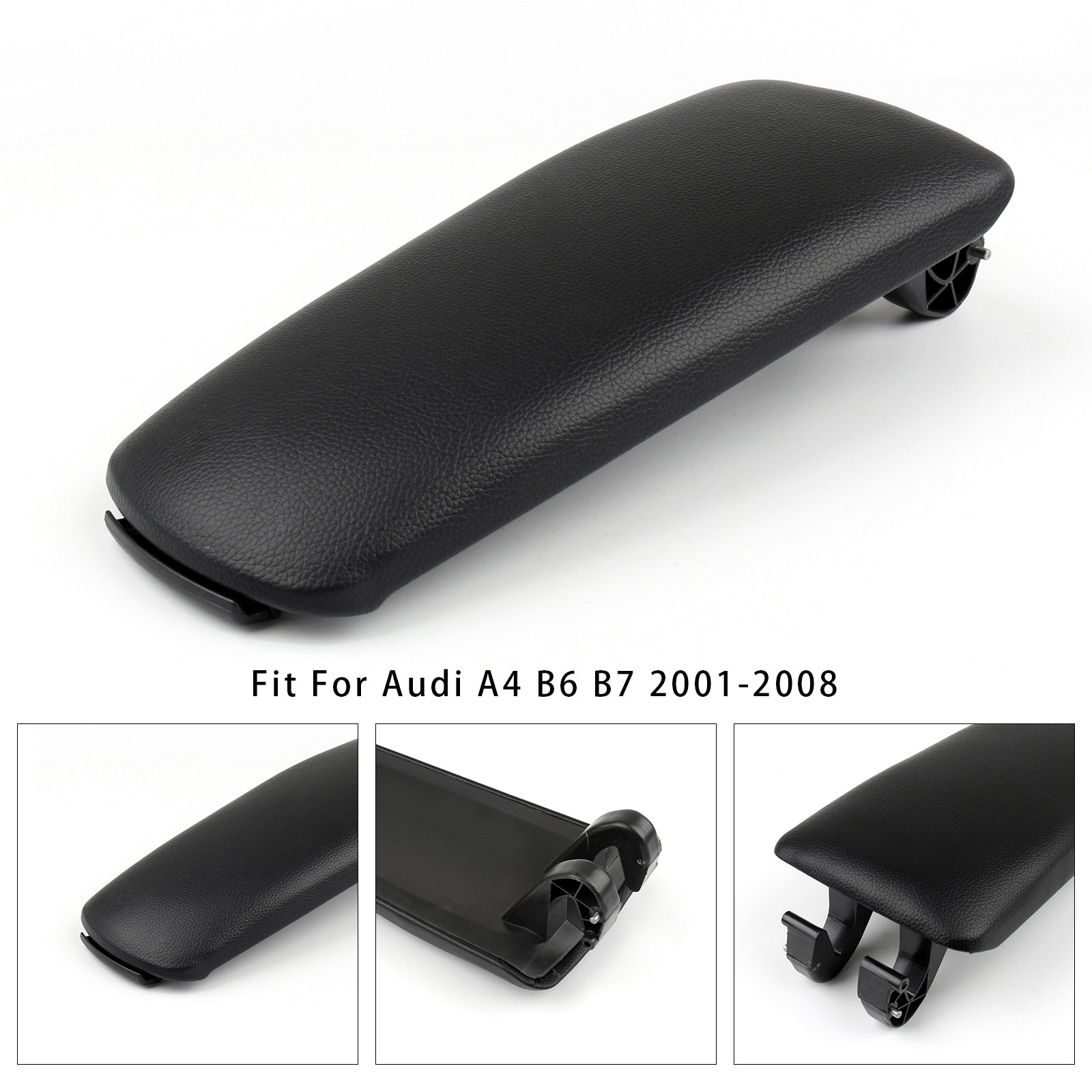 2001-2008 Audi A4 B6 B7 Black Leather Armrest Centre Console Lid 8E0864245E