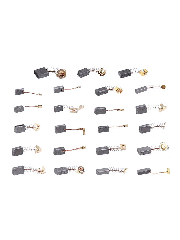 46Pcs Electric Motor Carbon Brushes 23 Sizes Replacement Repair Power Tool Part