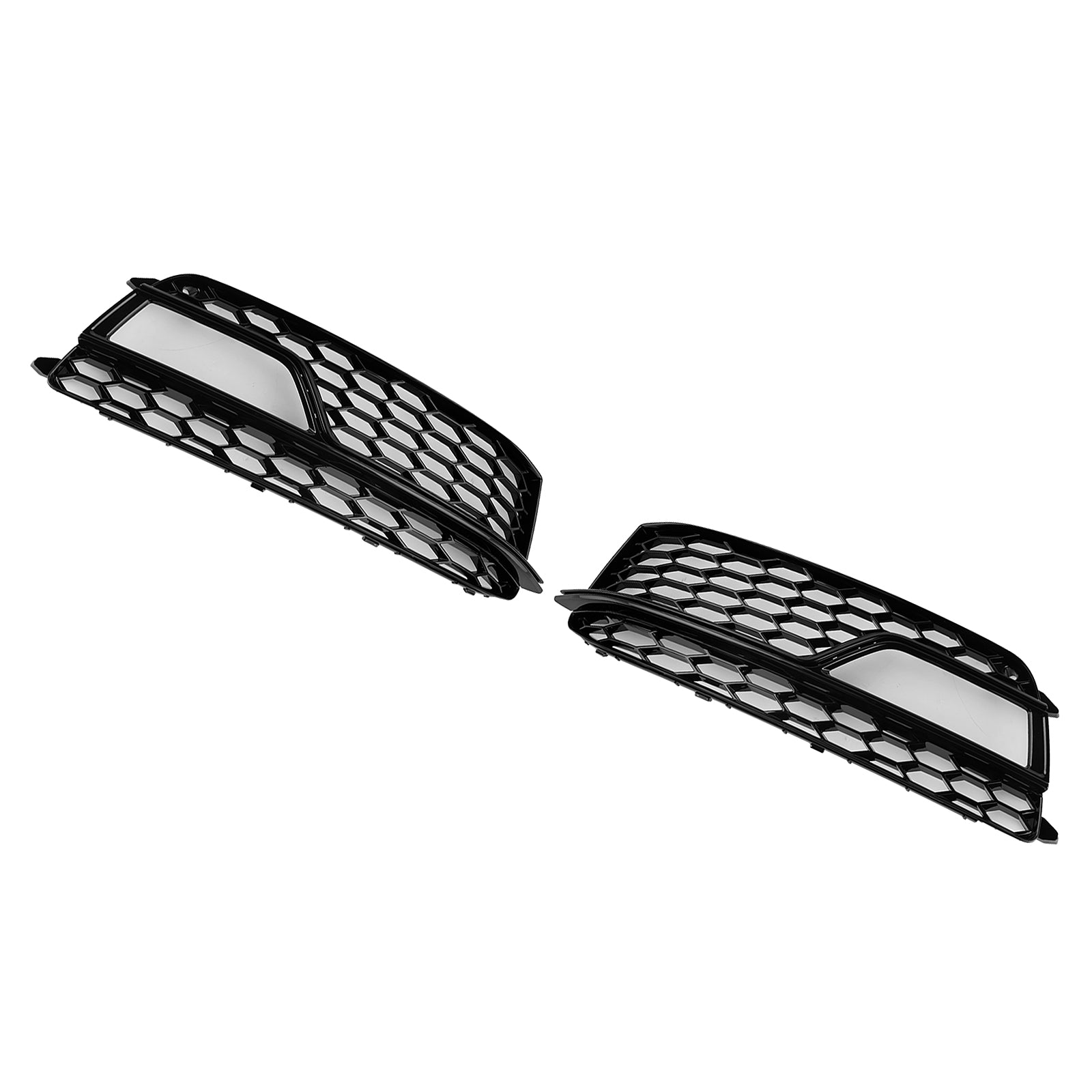 2013-2016 AUDI A5 S-Line S5 2PCS Front Fog Lamp Black Grille Grill