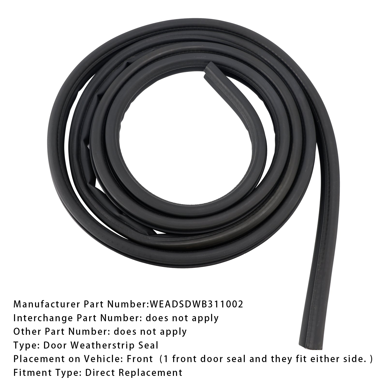 2002-2008 Dodge Ram 1500 2500 3500 pickup truck Front Door Weatherstrip Seal