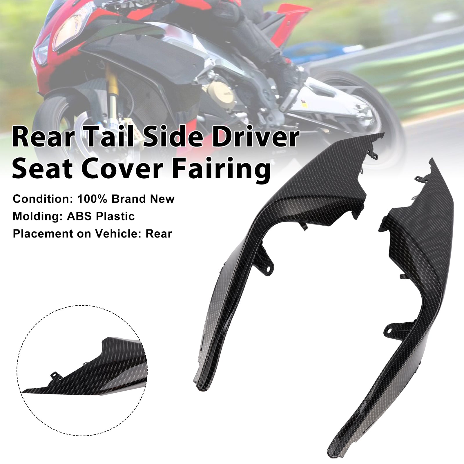 2021-2024 Aprilia RSV4 Rear Tail Side Driver Seat Cover Fairing