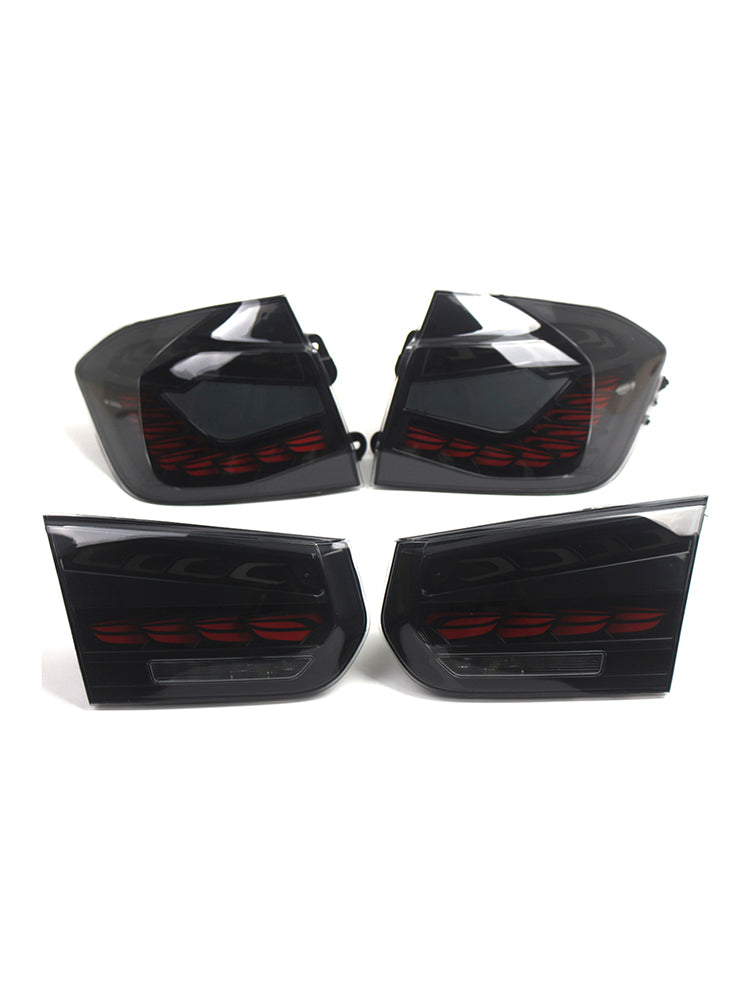 L&R Smoked LED Tail Lights Rear Lamp Assembly For BMW 3 F30 F80 M3 2013-2018
