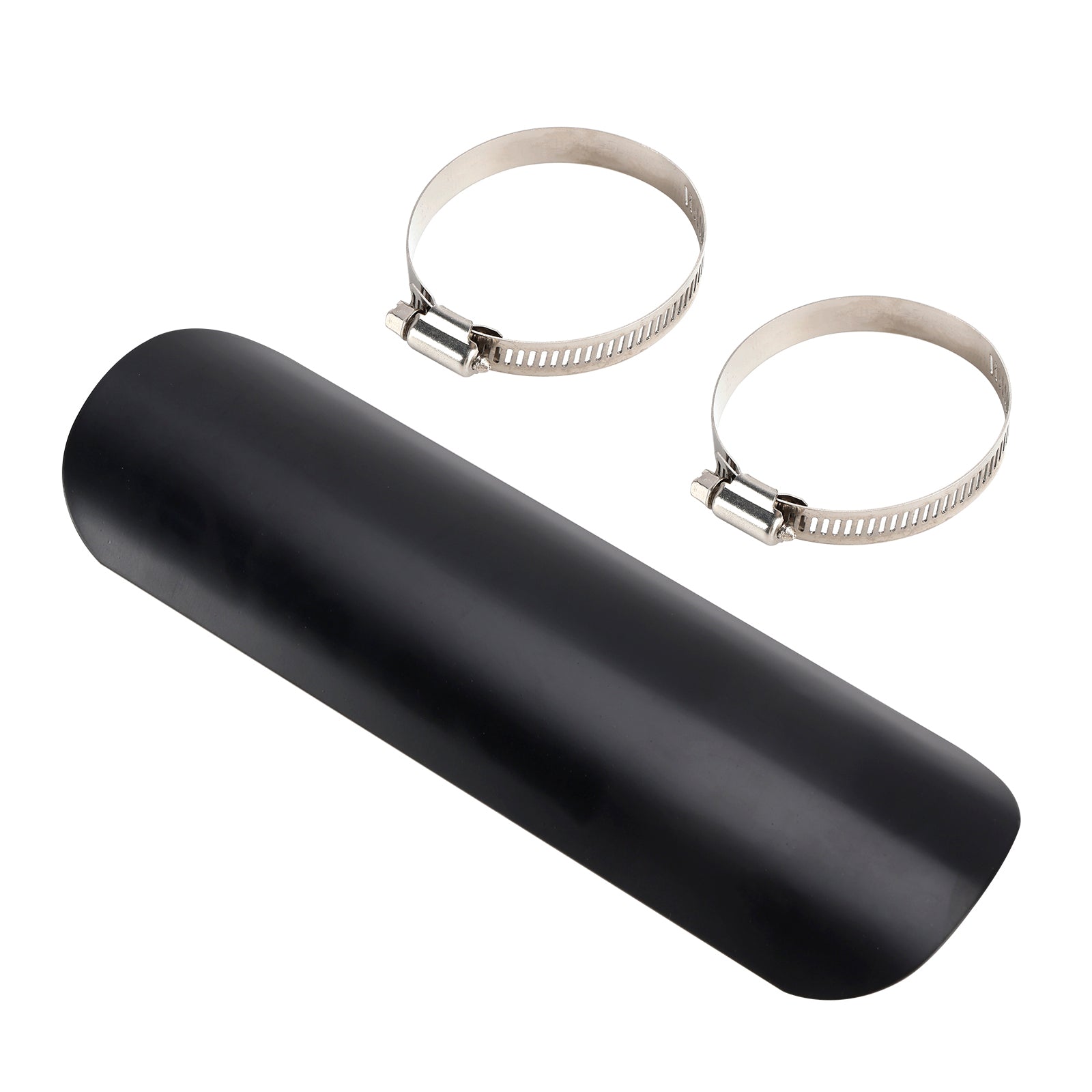 Steel Exhaust Muffler Pipe Heat Deflector Cover Chromeb For Motorcycle Scooter BlackD