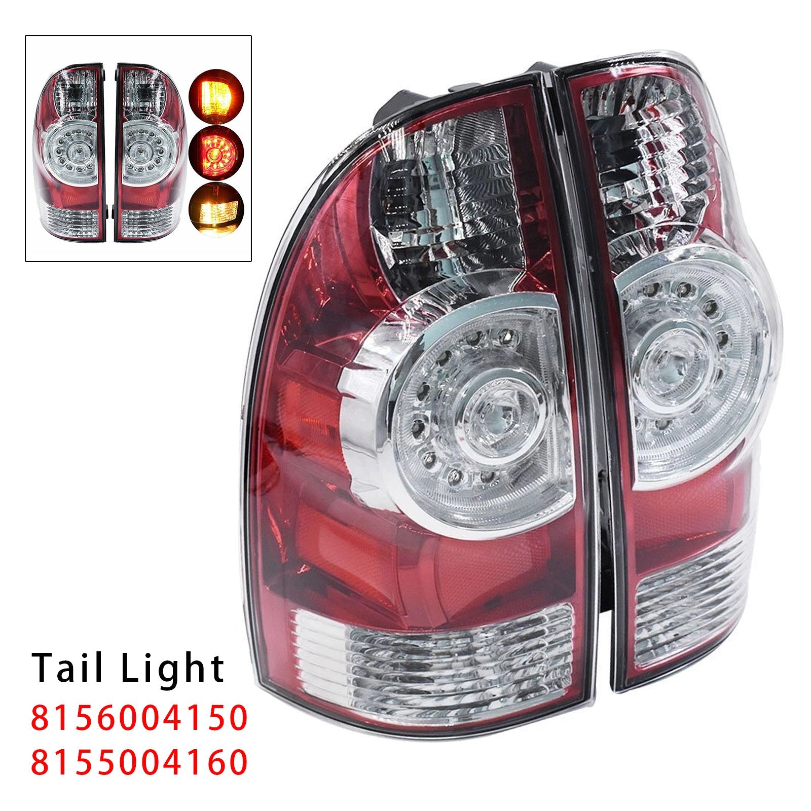2015 Toyota Tacoma TRD Pro Crew Cab Pickup 4-Door LED Tail Lights Brake Lamp 8156004150 8155004160
