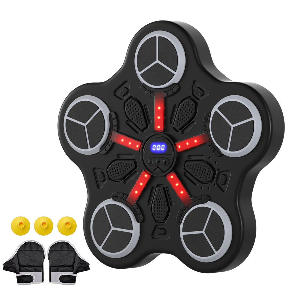 Dual Installation Options & Scoring Function for Home Use Music Boxing Machine for Kids β Wall-Mounted Bluetooth Smart Boxing Trainer with Workout Gloves