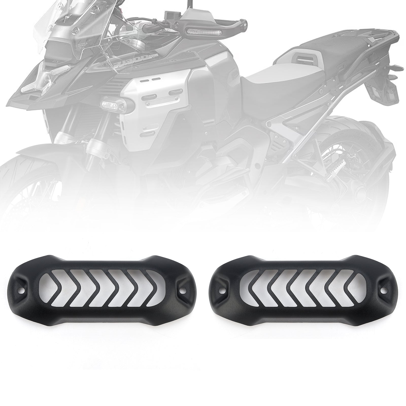 2024-2025 Bmw R1300Gs Adv Led Cover Spot Light Guard Protector Grill Black