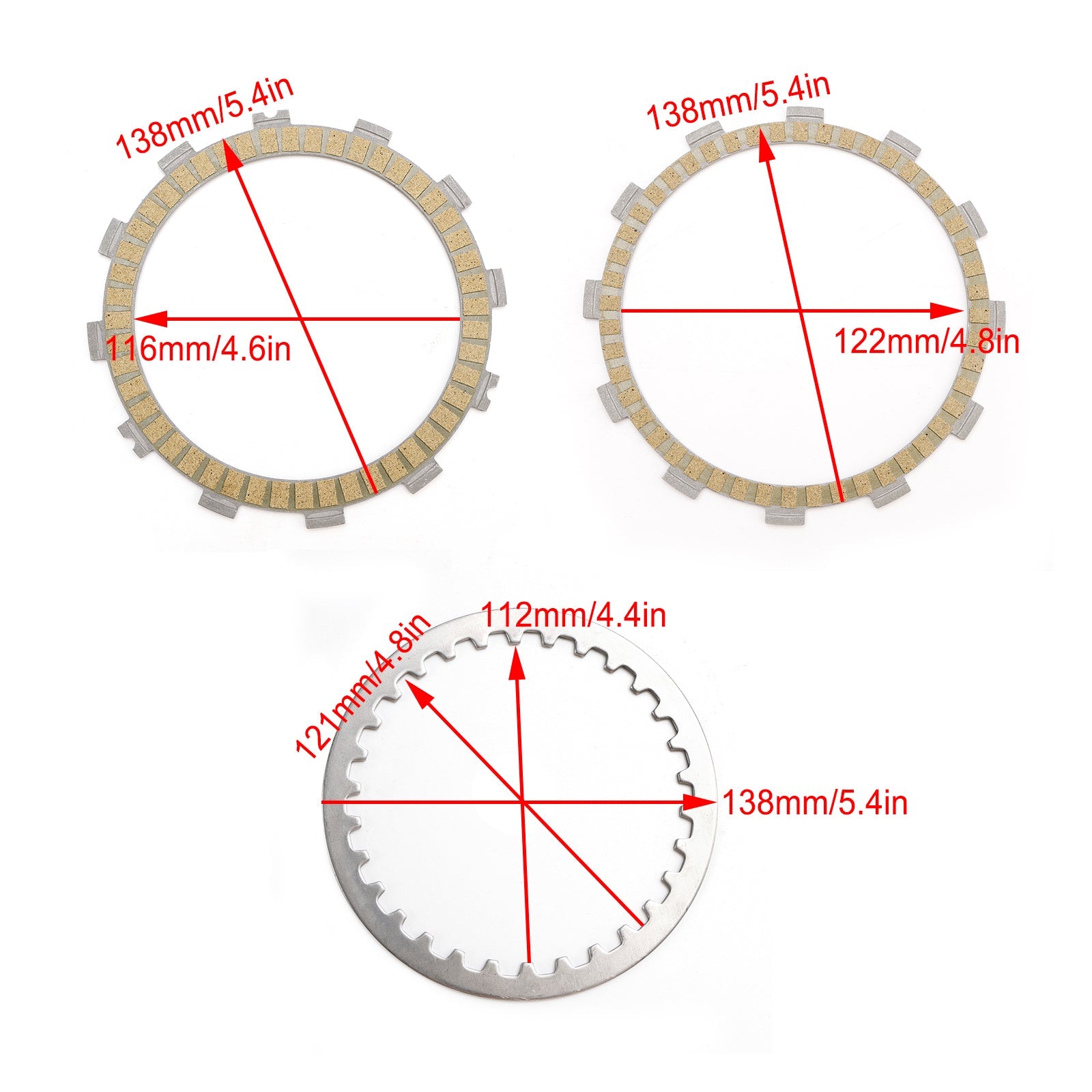 Clutch Friction Plates And Gasket Kit for Kawasaki Ninja 250 300 EX300 2015-2017
