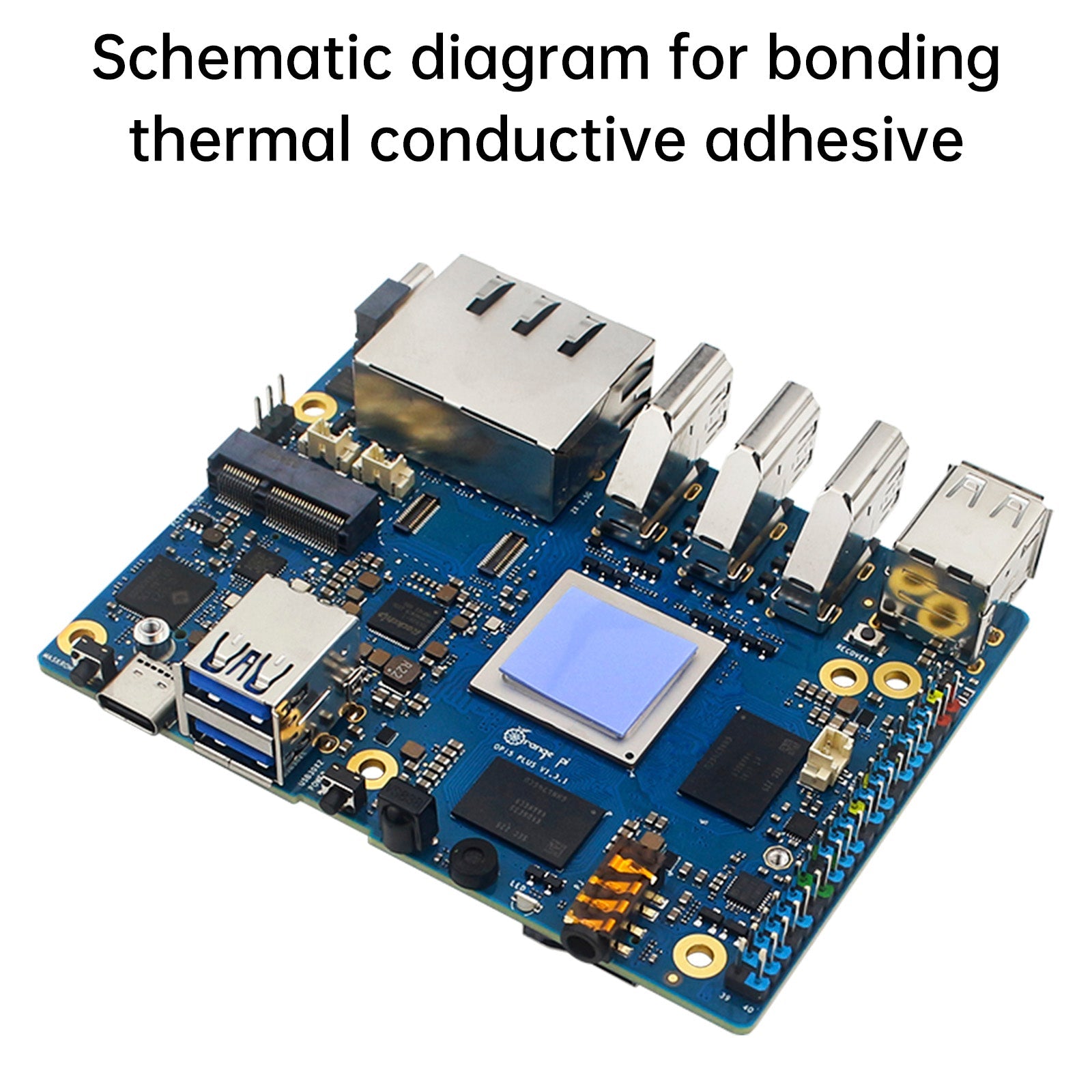 Orange Pi 5Plus Heat Sink Pi5 High temperature resistance CPU Heat Sink Cooling