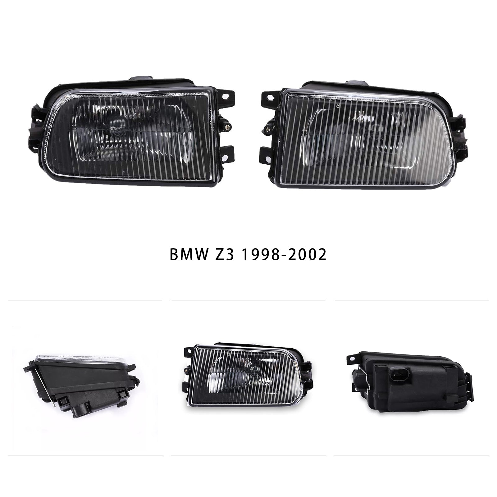 Pair Front Bumper Fog Light Lamps Without Bulbs For BMW E39 5-Serise 1995-1998