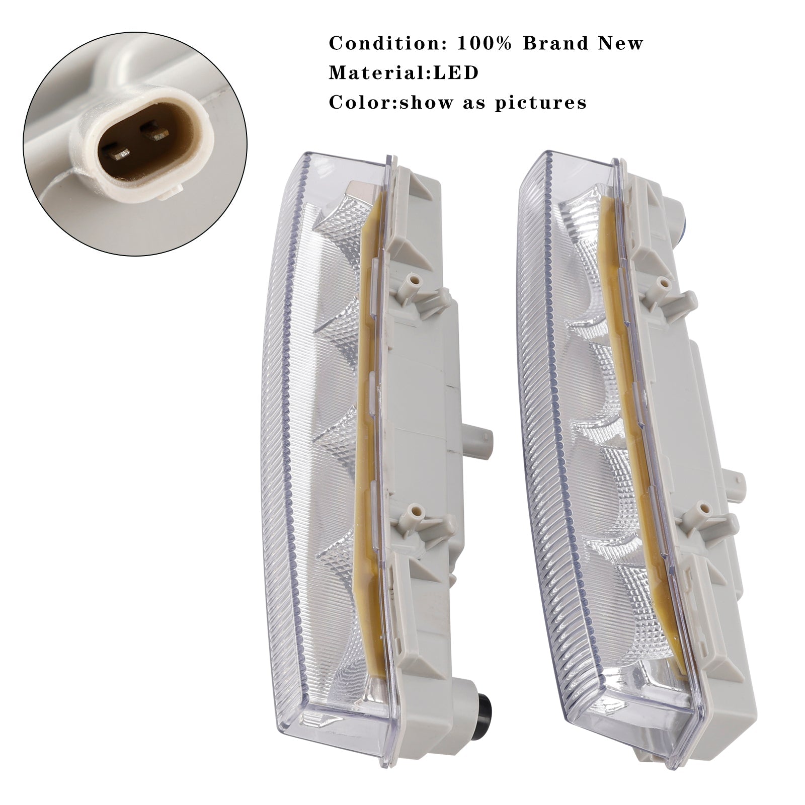 LH RH Pair Daytime Run Lamp Fog Light For Mercedes W166 ML/GL350/400/550 12-15