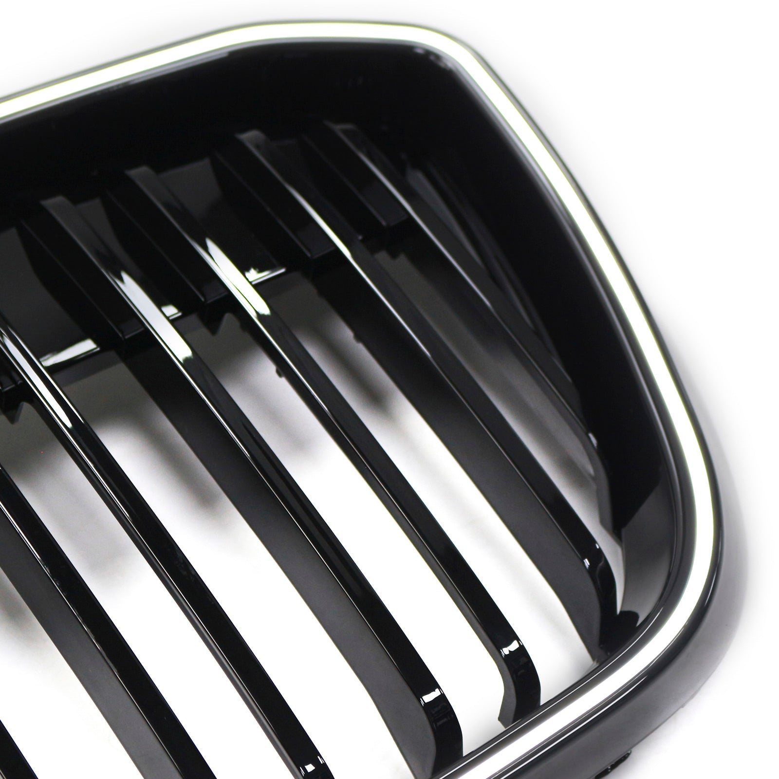 Double Slat Black Front Kidney Grill Grille Fit BMW IX3 G08 LCI 2022-2024