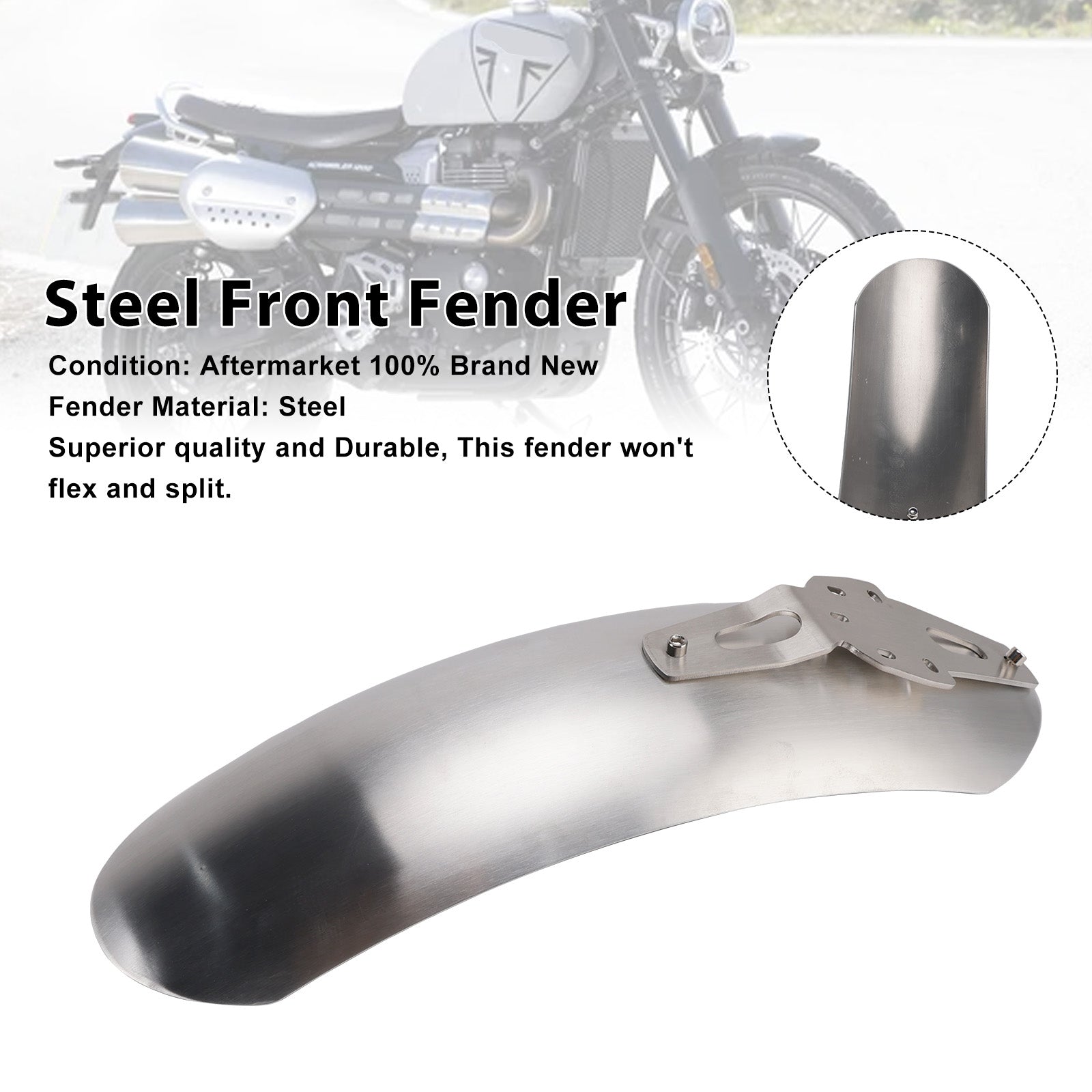2019-2025 Triumph Scrambler 1200XC Steel Front Fender Mudguard