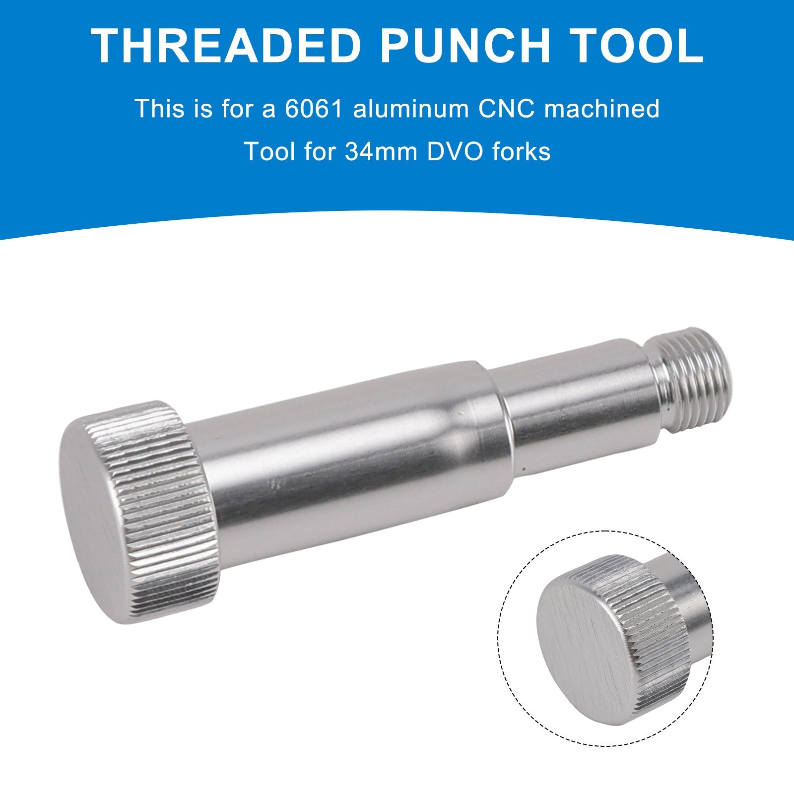 Lower Leg Removal Tool.-Threaded punch to remove DVO leg for DVO Fork rebuild