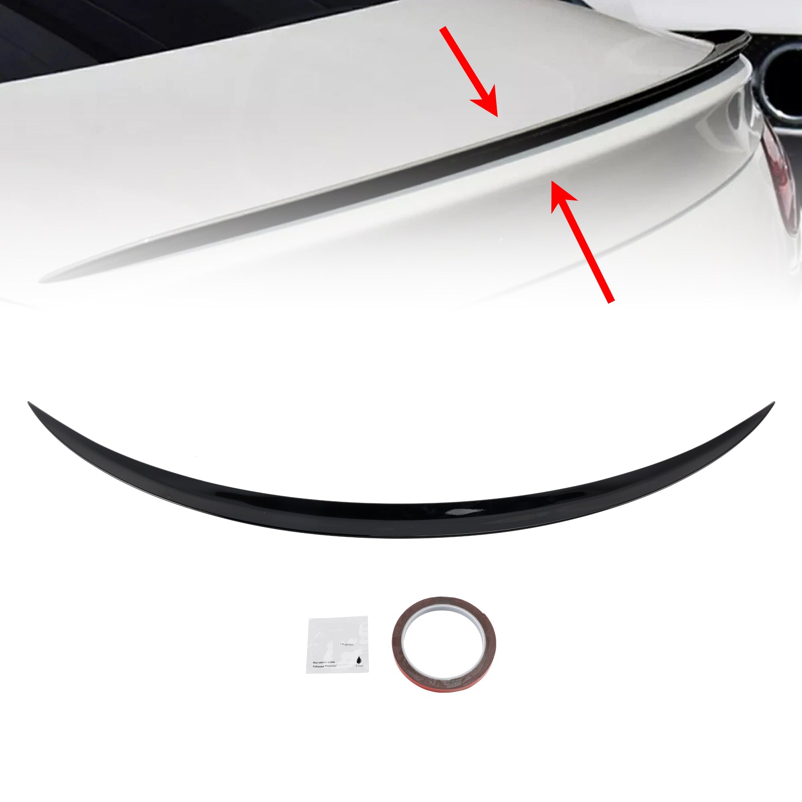 Gloss Black Rear Spoiler For Mercedes-Benz E-Class C238 W213 Coupe 16+ E63 Style