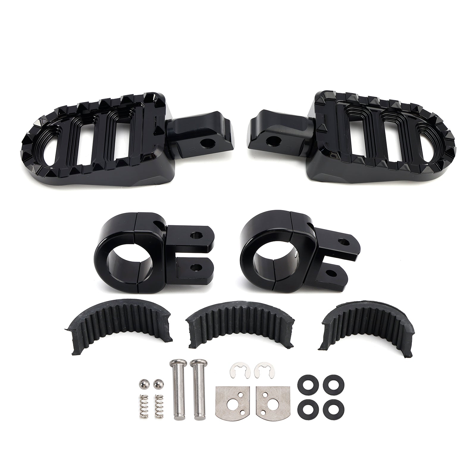 Universal Front Footrests Foot Pegs fit for motorcycle with 1.25 inches bars