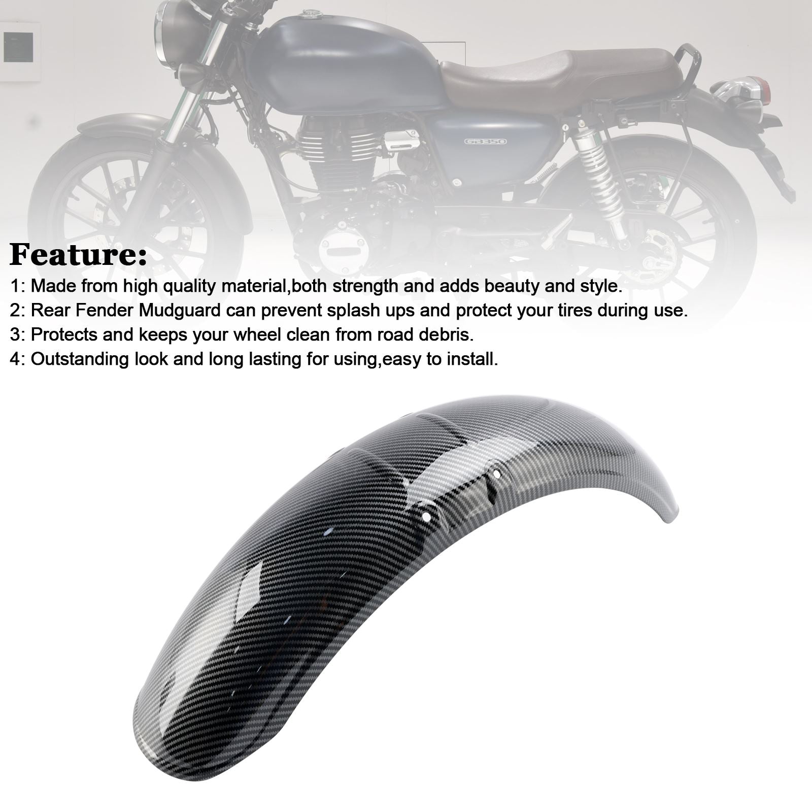Front Fender Mudguard Fairing For Honda GB350 2023-2024
