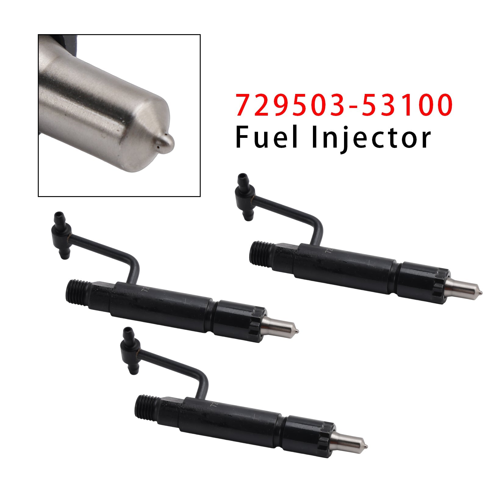 3Pcs Fuel Injector For Yanmar 3TNE84 3TNE88 4TNE84 John Deere 729503-53100