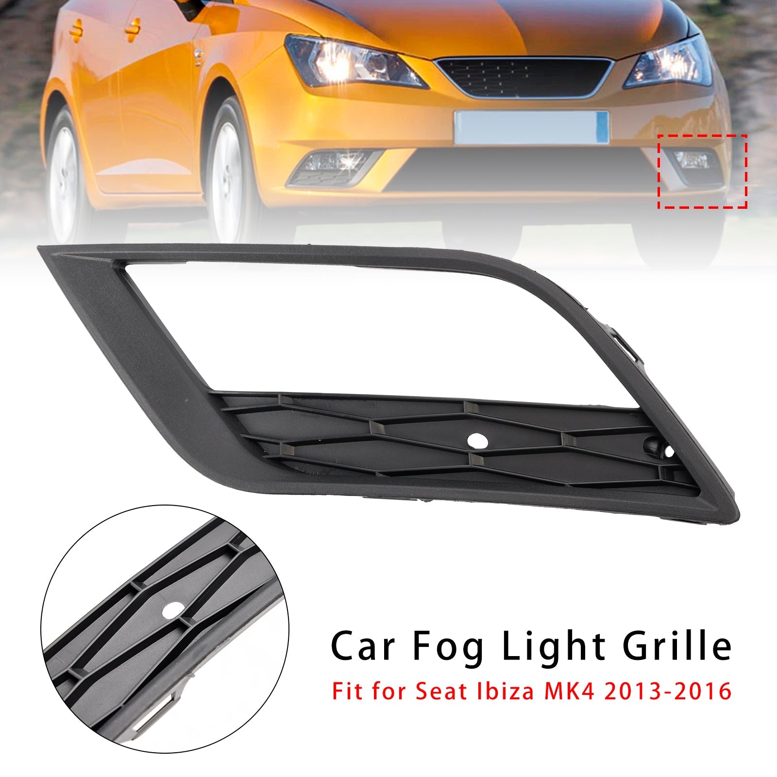 2013-2016 Seat Ibiza MK4 Fog Light Grille Left Side 6J0853665F