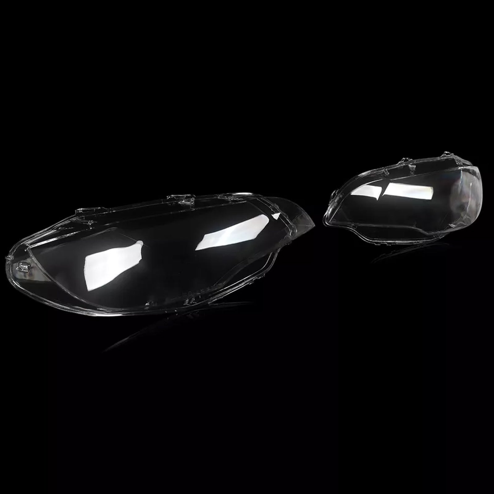 2008-2014 BMW E71 X6 2PCS Clear Headlight Lens Cover Headlamp Left+Right