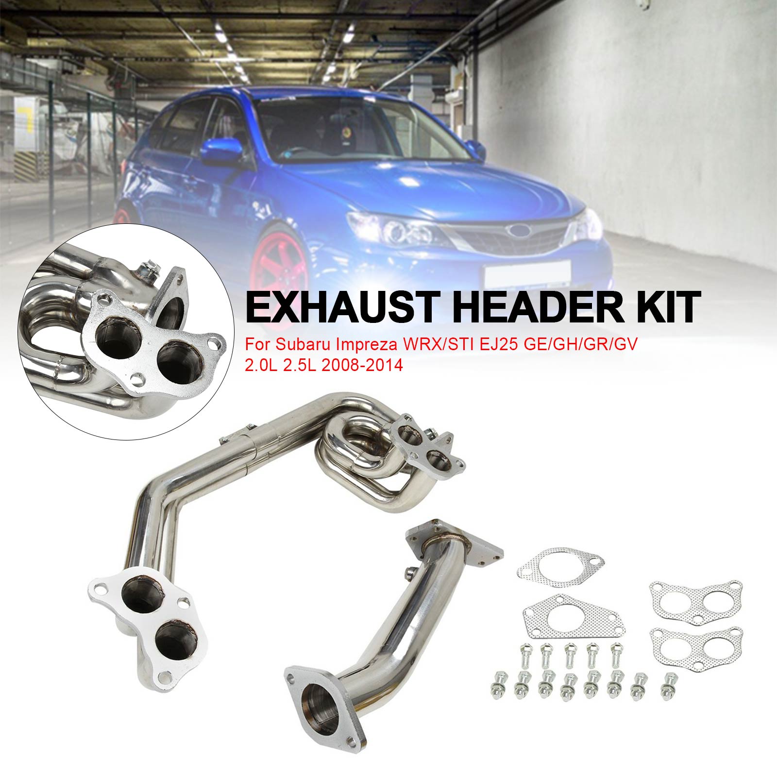 Exhaust Manifold Fit Subaru Impreza WRX STi GE/GH/GR/GV 2.0L 2.5L 2008-2014