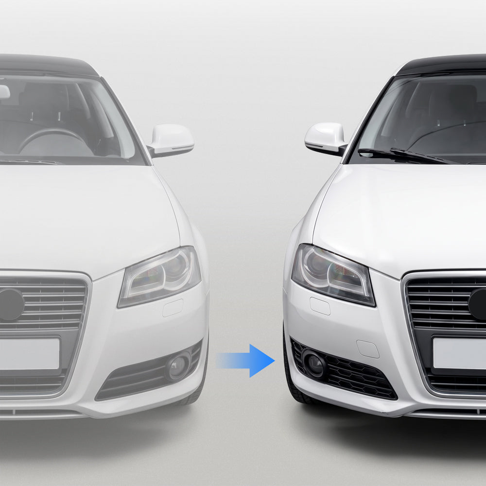Audi A3 8P S-Line 2009-2012 Honeycomb Front Bumper Fog Light Grill Cover
