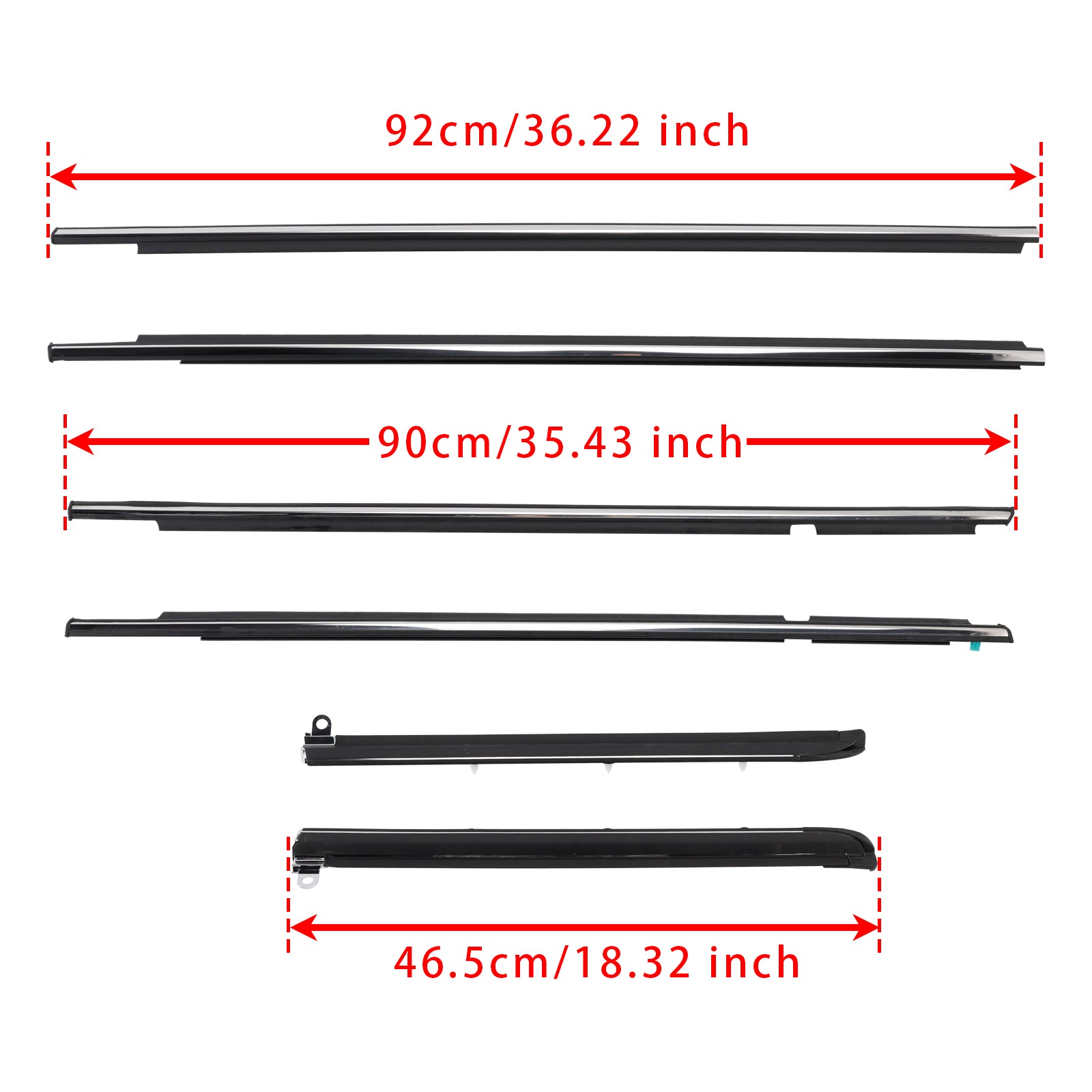 2003-2009 Toyota Lexus GX470 6pcs Quarter & Door Belt Moulding Weatherstrip