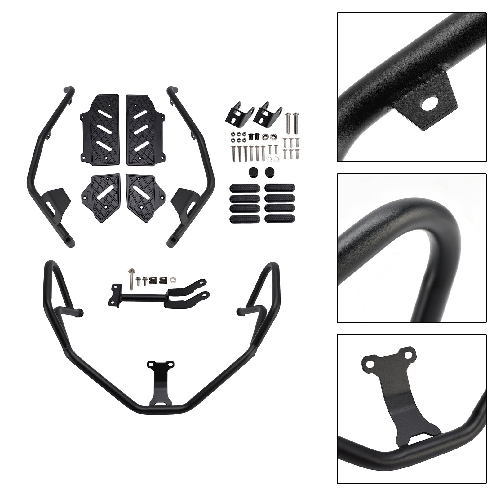 2022-2025 Honda Adv350 Crash Bar Upper+Lower Engine Guard Frame Fit Black